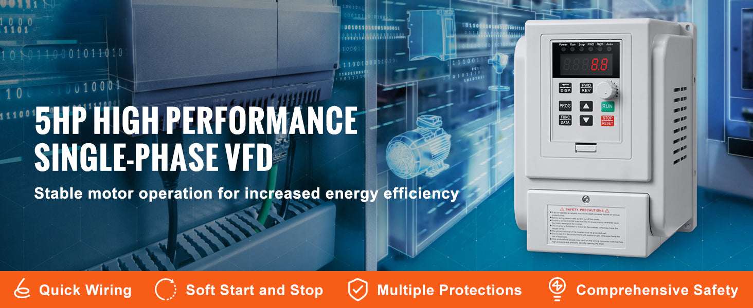 5HP 4KW Variable Frequency Drive 220V Single to 3 Phase Motor Control-10HP 220V / United States