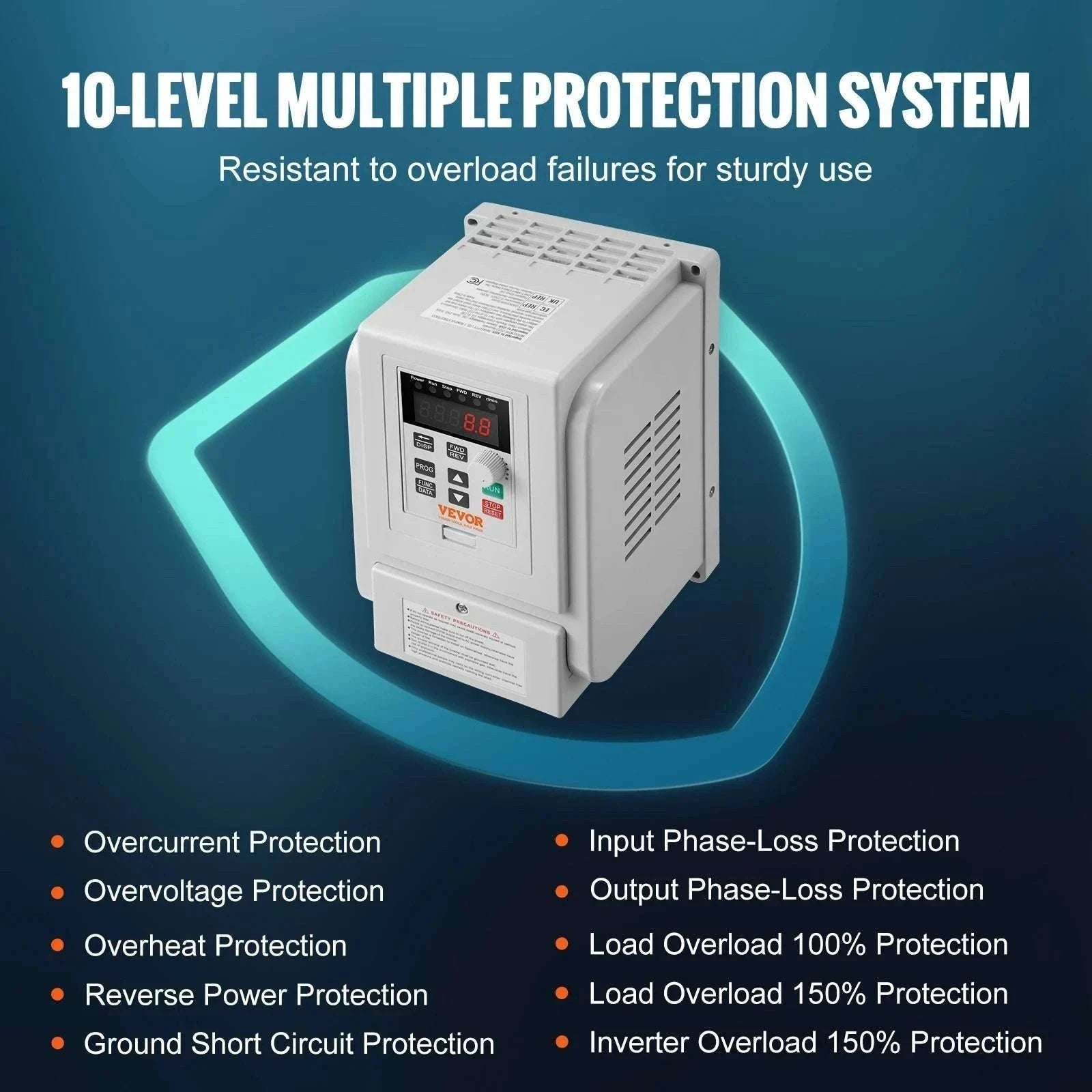 5HP 4KW Variable Frequency Drive 220V Single to 3 Phase Motor Control-10HP 220V / United States