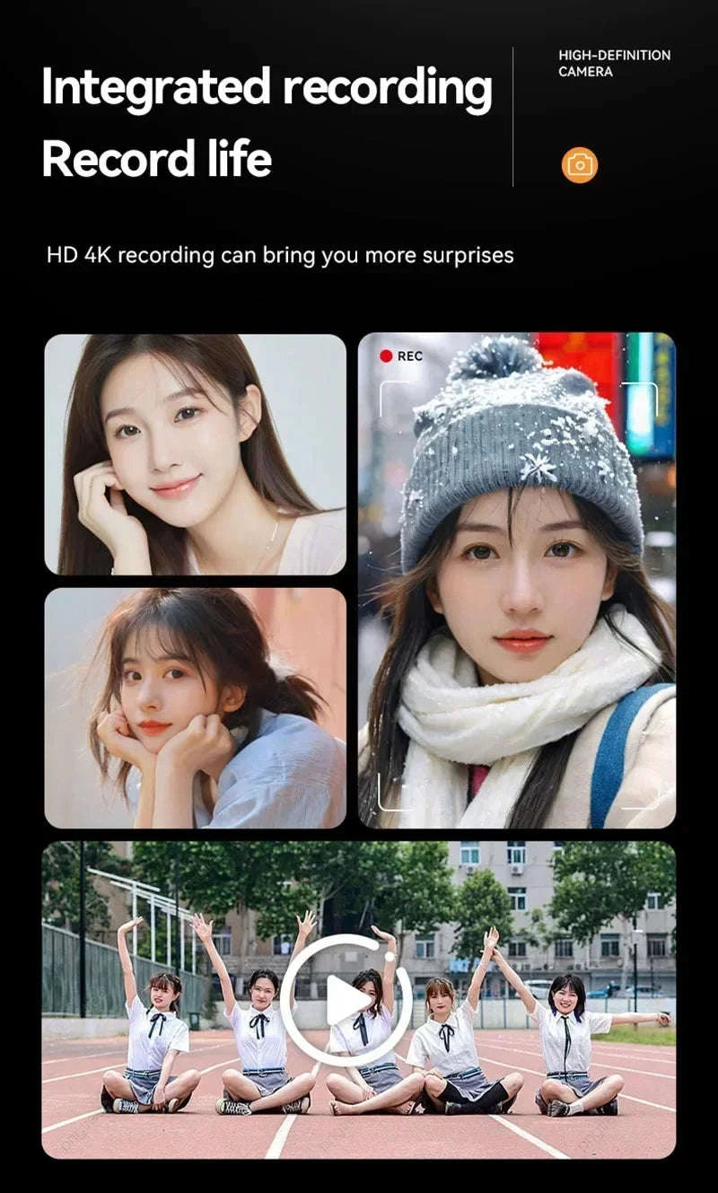 5K 50MP Mini Digital Camera with 16X Zoom, 2.4 Inch IPS Display & Flash-Only Charging Cable