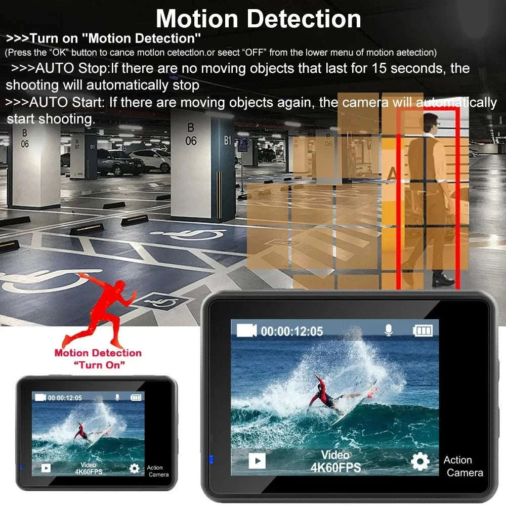 5K Action Camera 4K60FPS Dual Screen Waterproof WiFi Sports Cam-M60TR Option 5