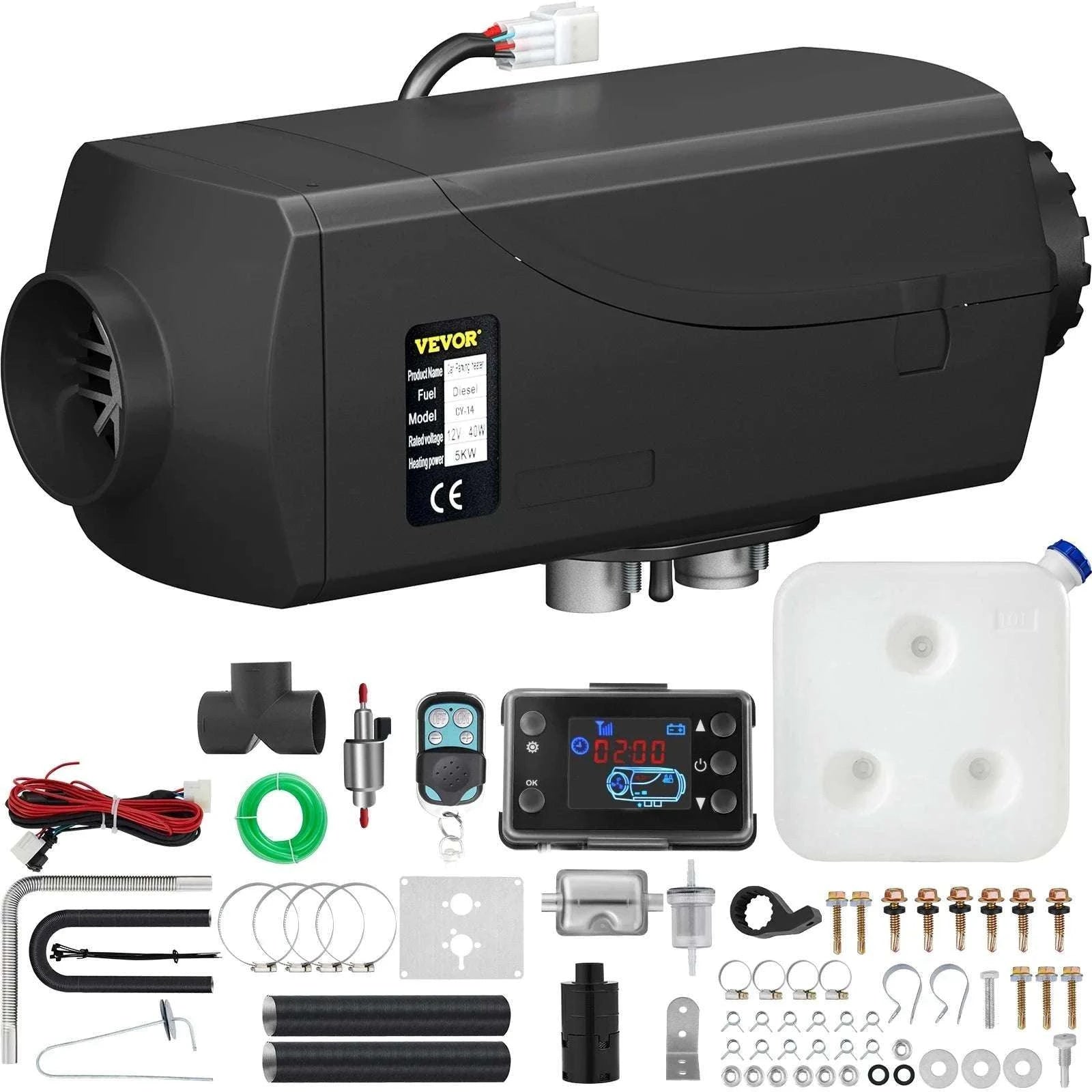 5KW 12V Diesel Air Heater with LCD & Remote for RV Truck Boat-5kw / United States
