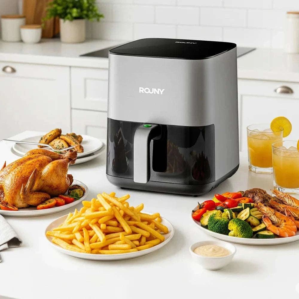 5L Air Fryer with Touch Controls and Viewing Window-ROUNY / Poland / EU