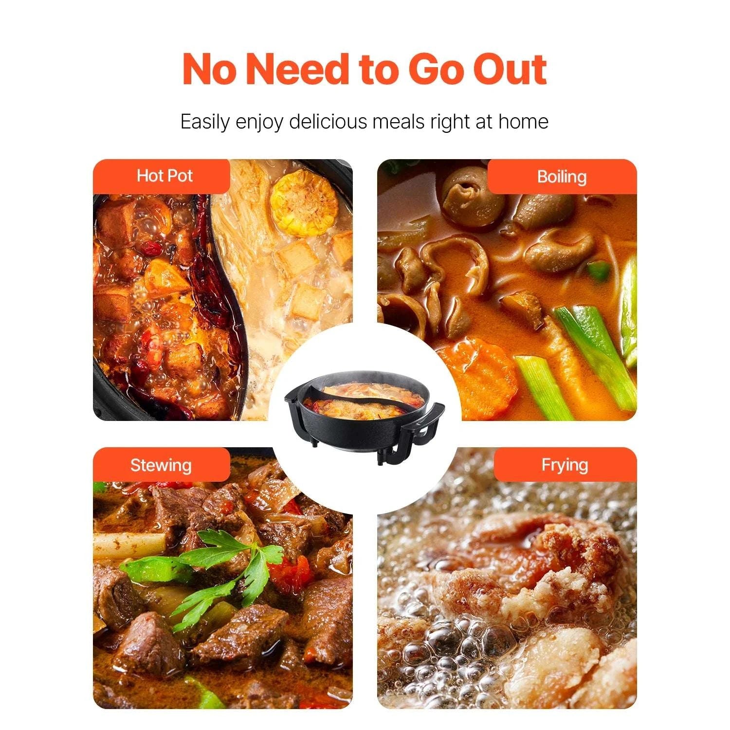 5L Dual Flavor Electric Hot Pot with Divider for 6–10 People-5L / United States