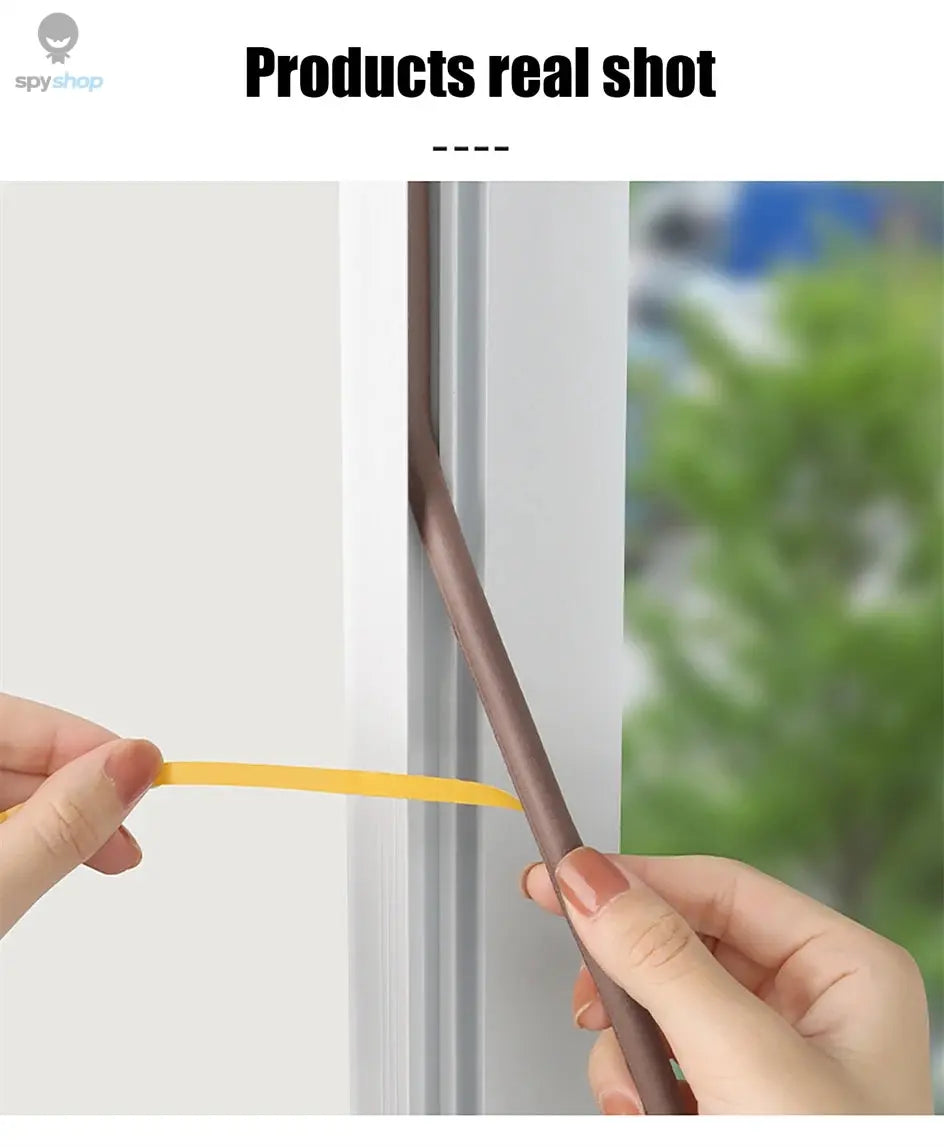 5m/10m Weather Stripping Door Seal Strip Diep Self-adhesive Draft Stopper Tape Window Insulation Noise Rubber Sealing Strip Spy-shop.com