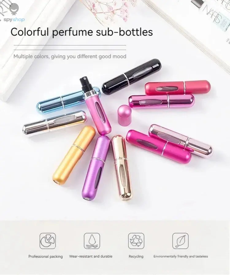 5ml Perfume Sub-bottles Bottom Filling High-end Portable Press Spray Small Spray Bottle Empty Bottle Sample Subpackaging Device Spy-shop.com
