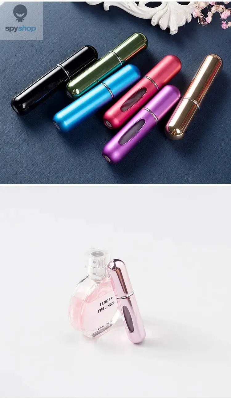 5ml Perfume Sub-bottles Bottom Filling High-end Portable Press Spray Small Spray Bottle Empty Bottle Sample Subpackaging Device Spy-shop.com
