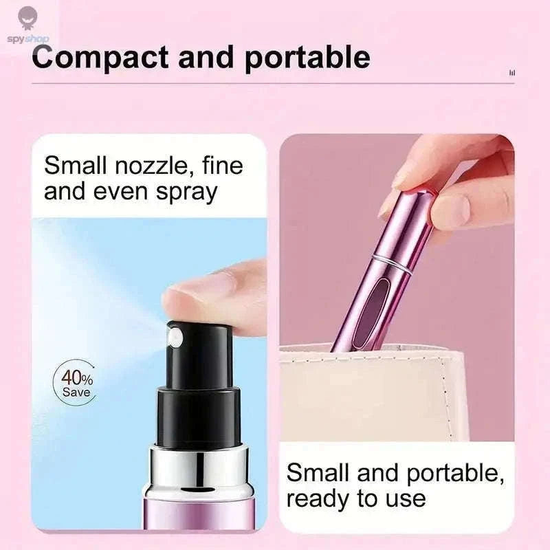 5ml Bottom-Fill Refillable Perfume Atomizer with Metal Case-5ml Matte red