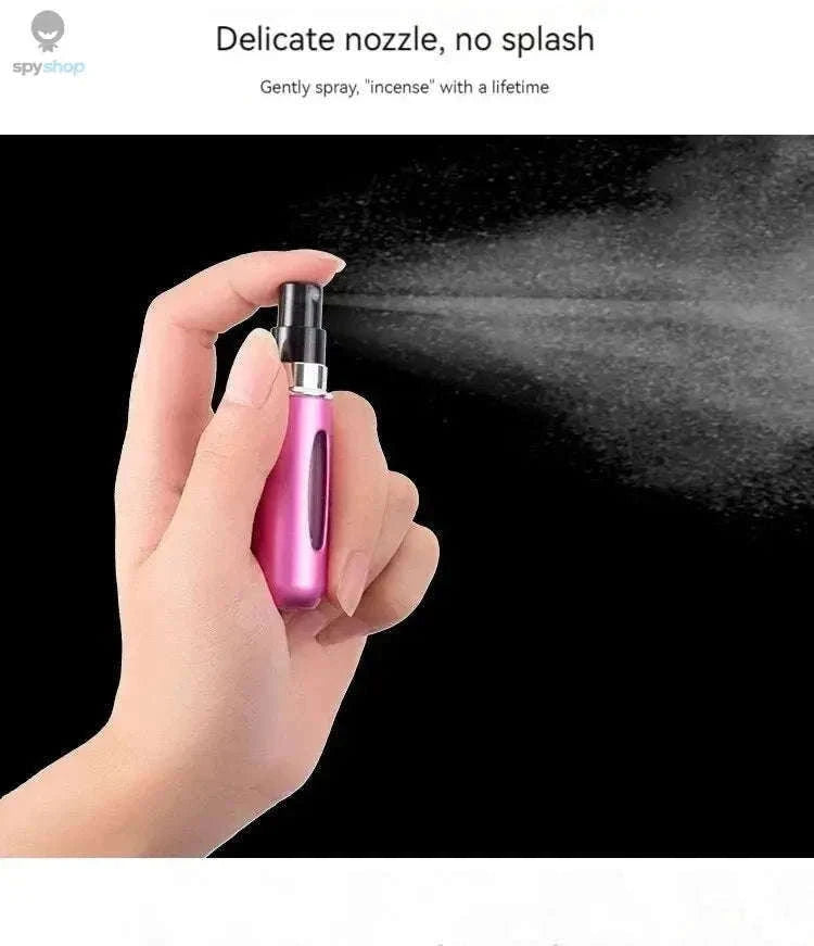 5ml Bottom-Fill Refillable Perfume Atomizer with Metal Case-5ml Matte red