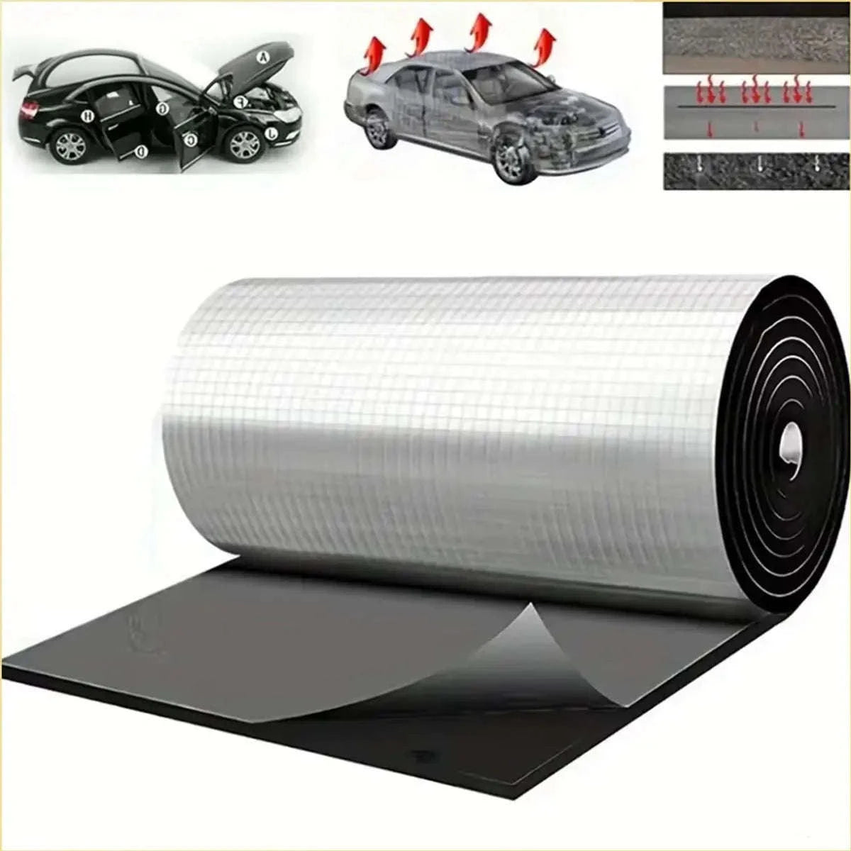 5mm/10mm Car Soundproofing Mat Closed Cell Foam Thermal Noise Insulation-50cmx200cmx10mm