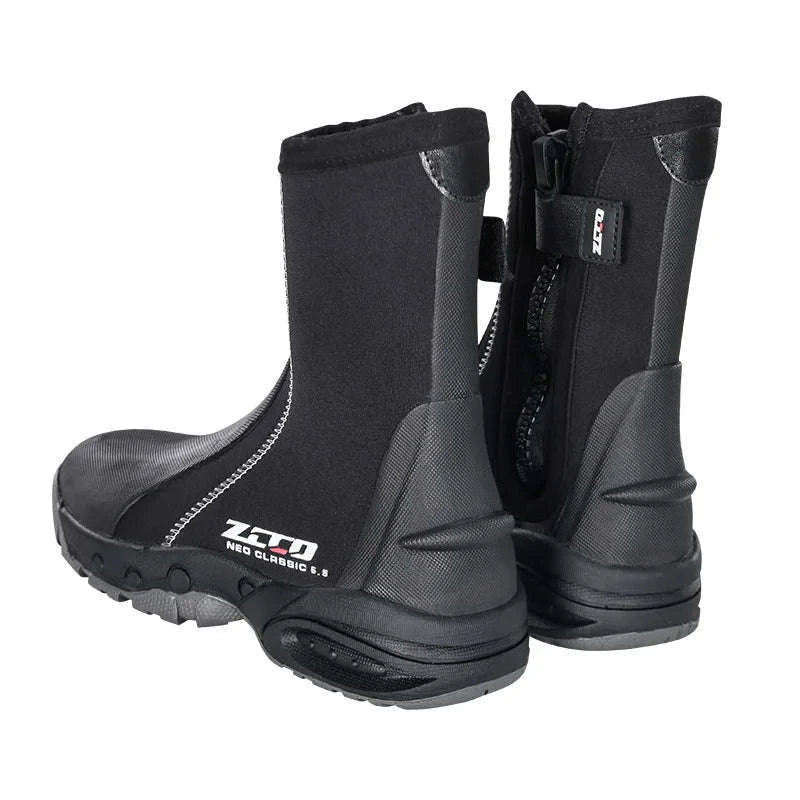 5mm Neoprene Dive Boots with Side Zipper-10(43-44) / B51