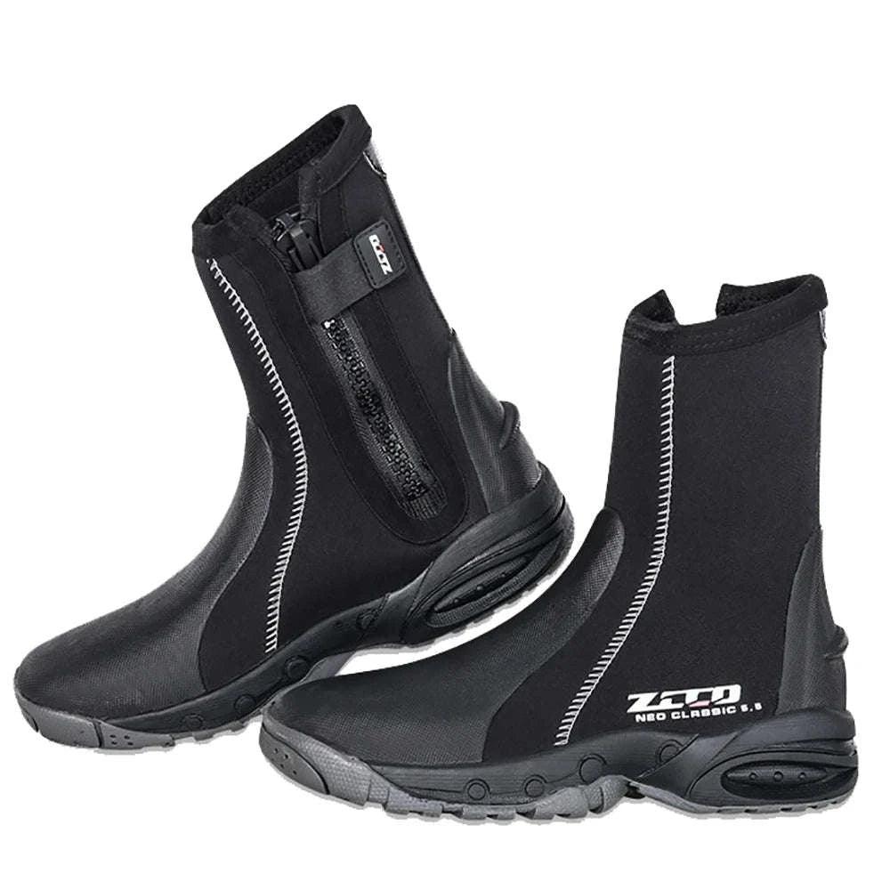 5mm Neoprene Dive Boots with Side Zipper-10(43-44) / B51