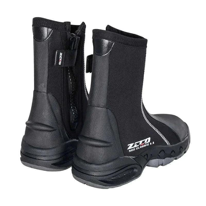 5mm Neoprene Dive Boots with Side Zipper for Water Protection-8(39-40) / BB51