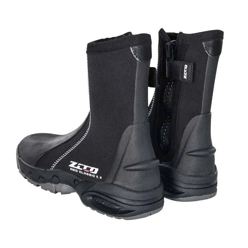 5mm Neoprene Dive Boots with Side Zipper for Water Protection-8(39-40) / BB51