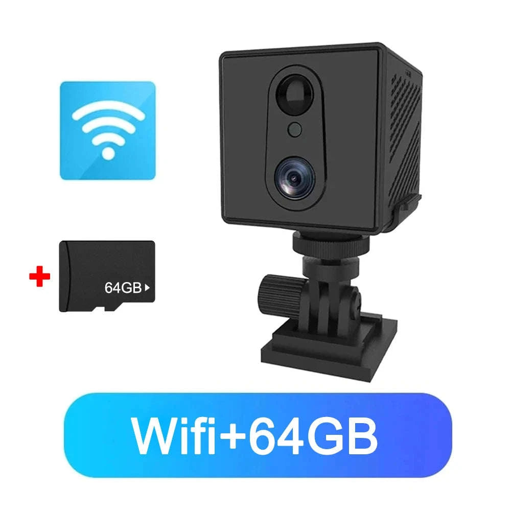 5MP 4G SIM Card Mini Camera with Night Vision and Rechargeable Battery-WiFi Add 128GB Card