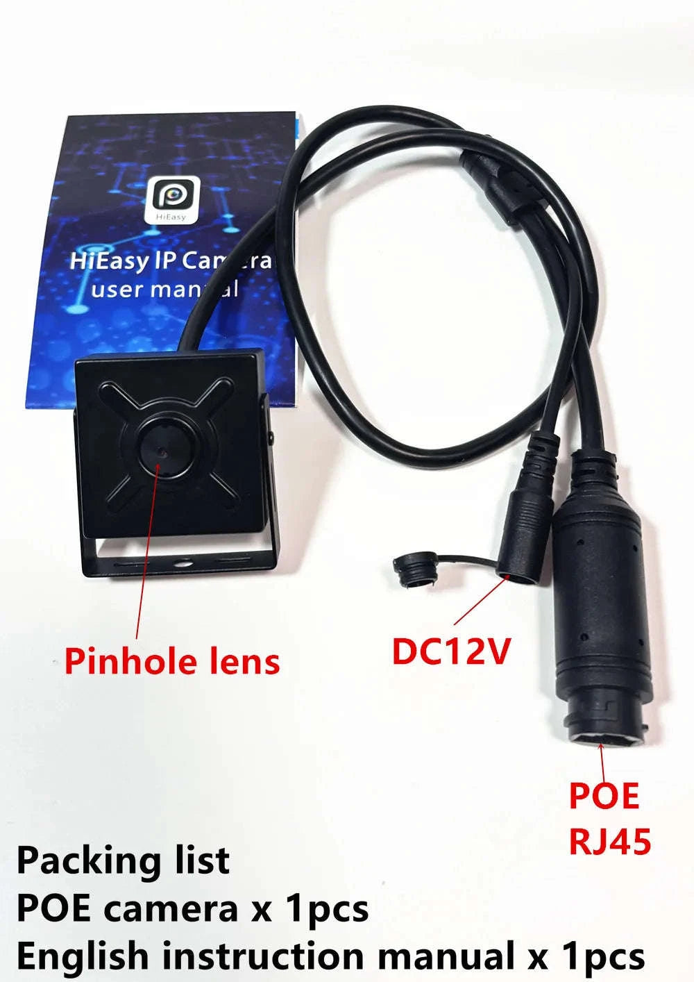 5MP 8MP PoE Mini IP Camera for Indoor Home Security-8MP DC12V