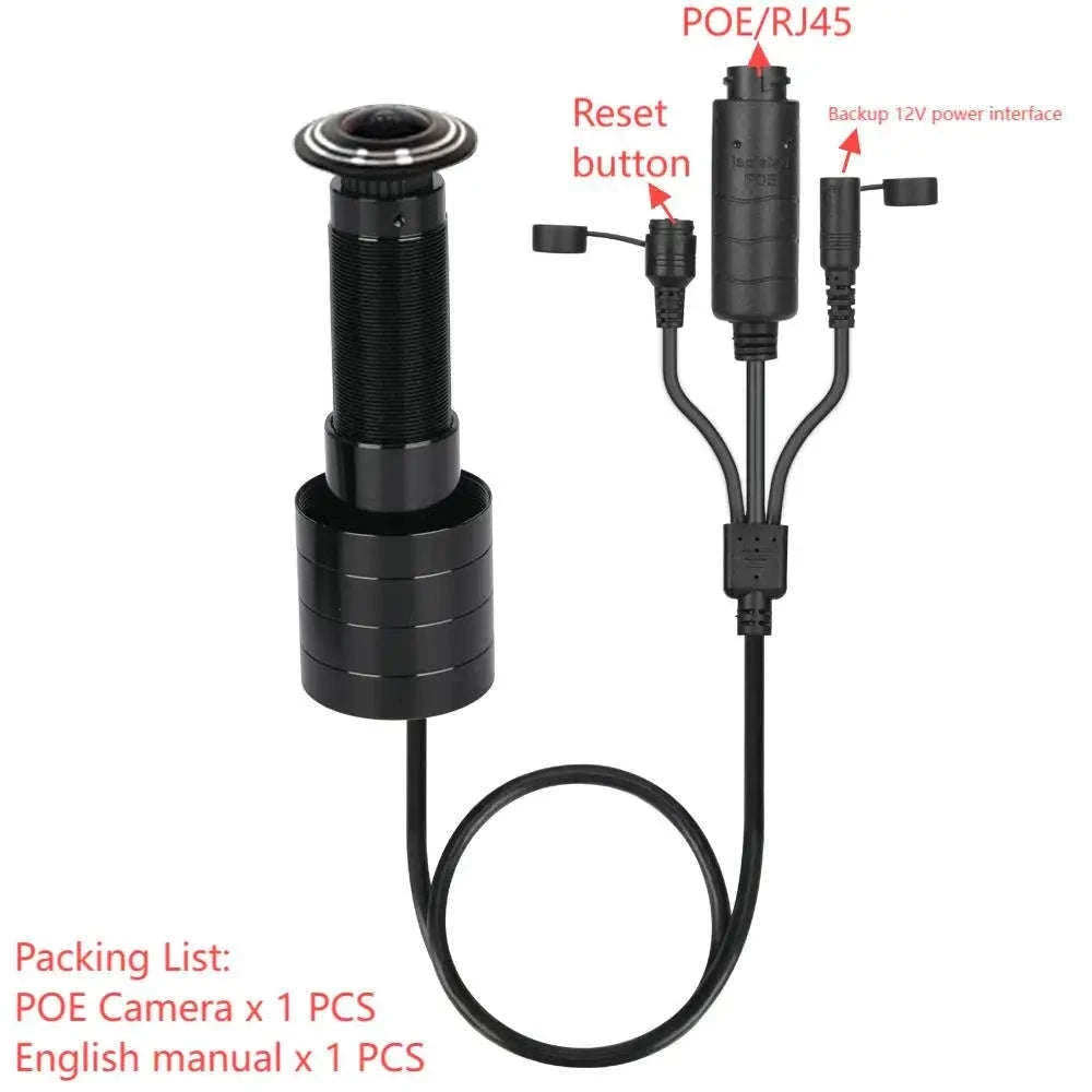 5MP Door Peephole IP Camera with 170° Wide-Angle View-DC12V