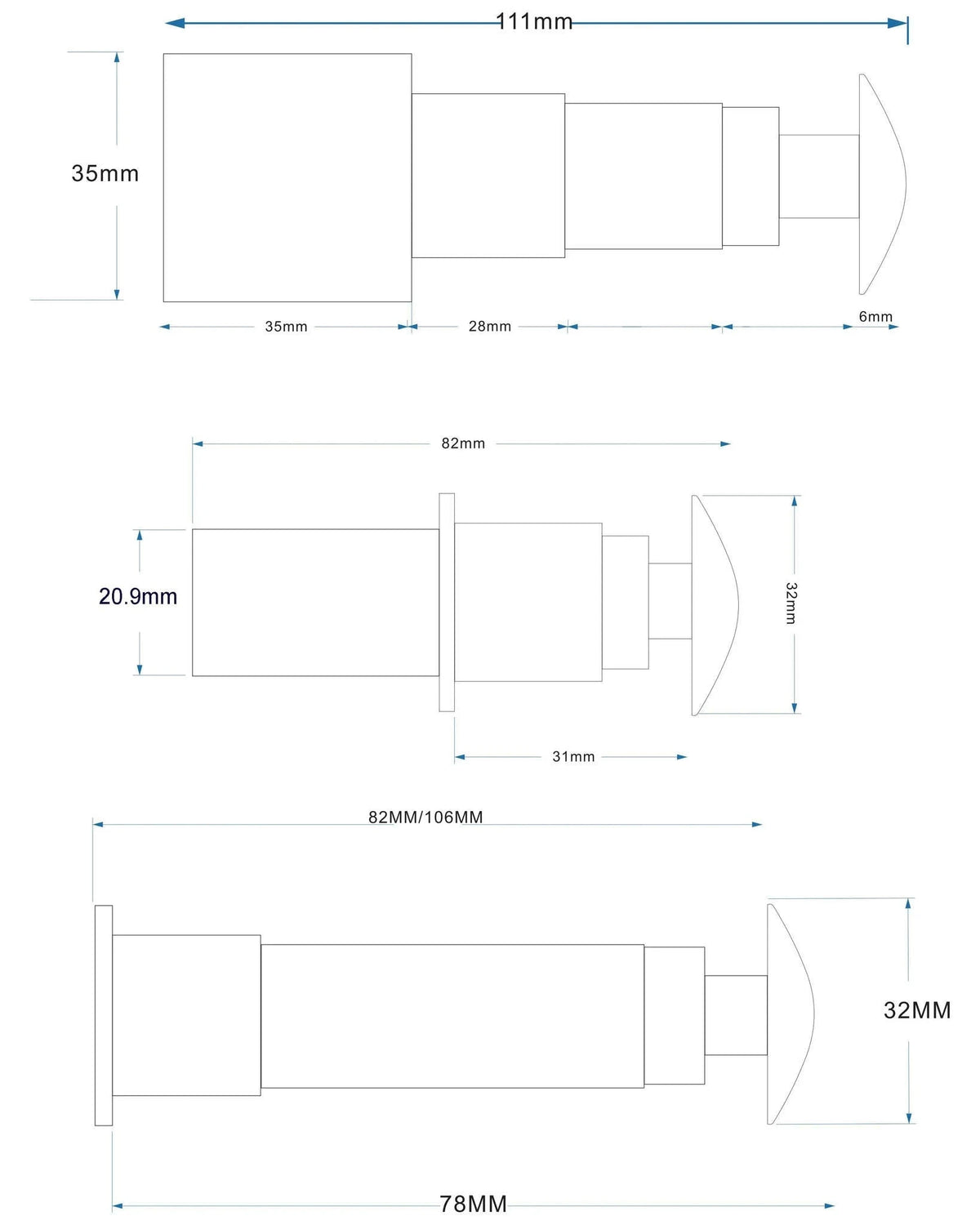 5MP Door Peephole IP Camera with 170° Wide-Angle View-DC12V
