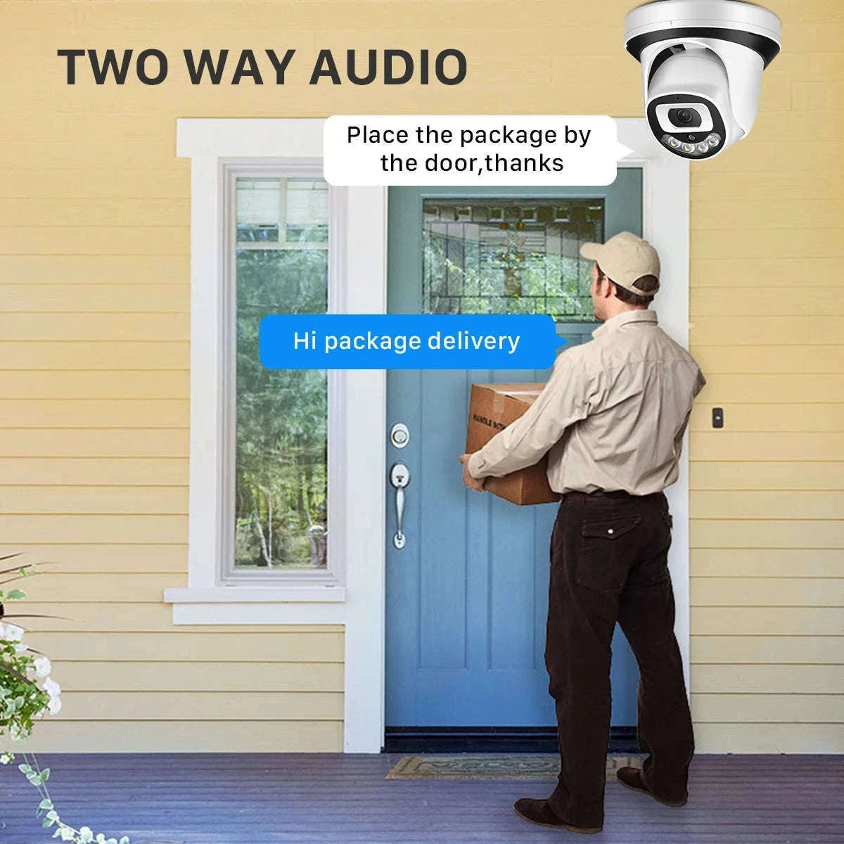 5MP IP Camera Wi‑Fi Security System for Home and Business-5MP NO SD Card / EU Plug / 3.6mm