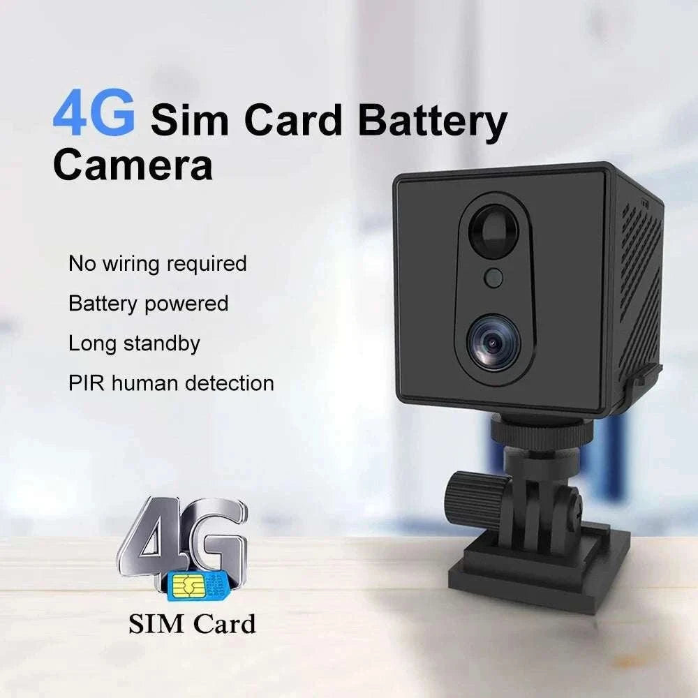 5MP Mini Security Camera with 4G/WiFi, Night Vision & Motion Detection-WiFi Add 64G Card