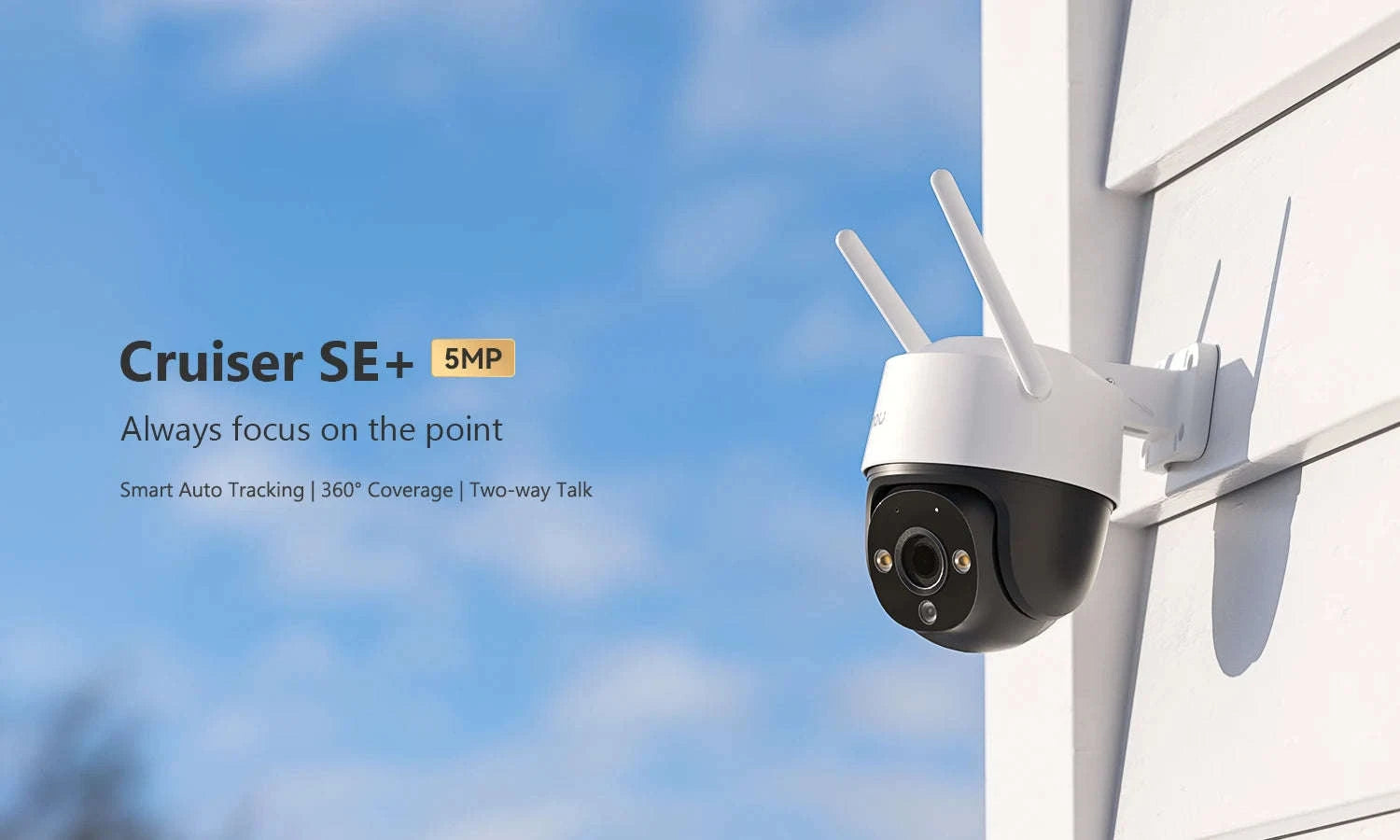 5MP Outdoor PTZ WiFi Security Camera 2-Pack with Night Vision-2PCS 5MP Camera / EU Plug / China Mainland