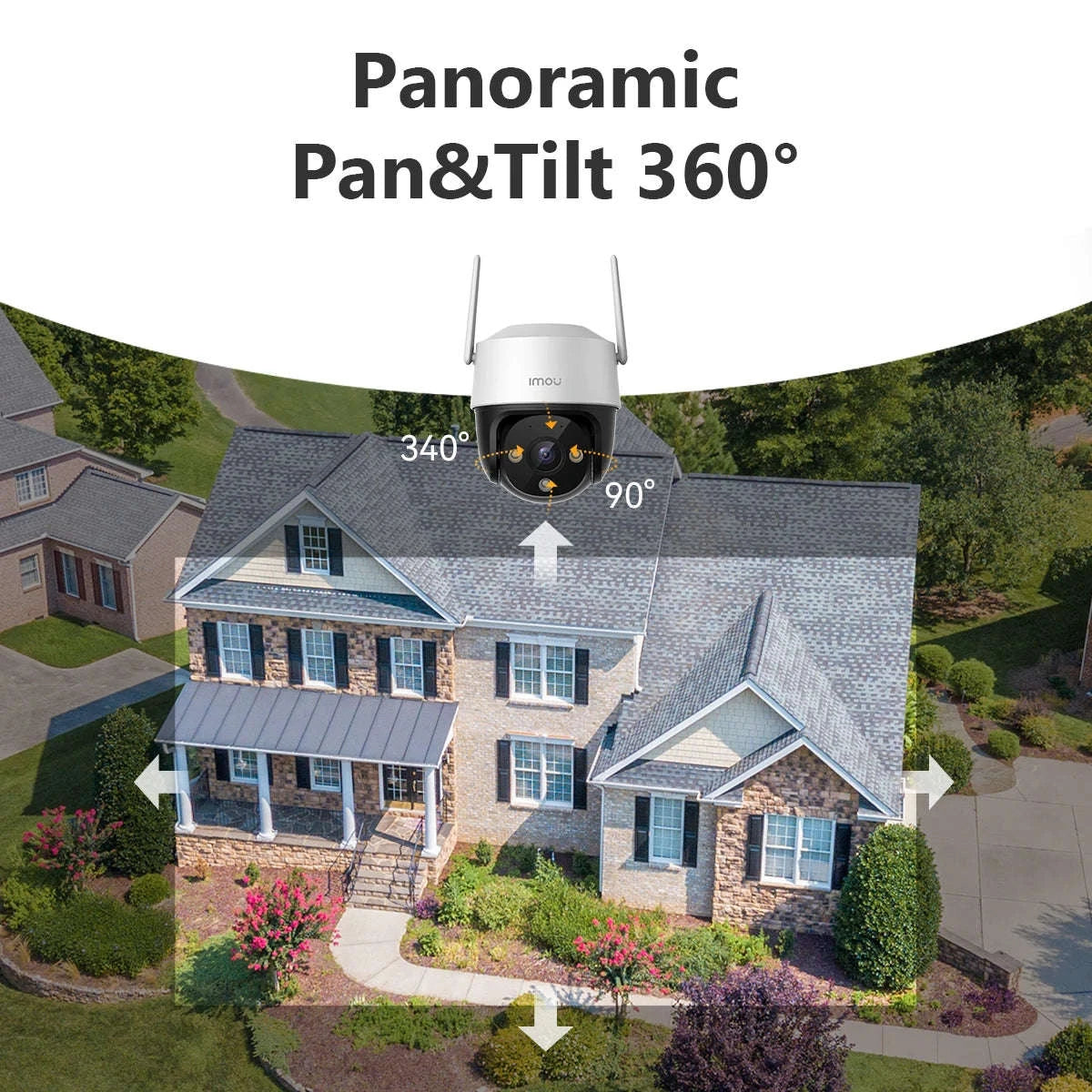 5MP Outdoor PTZ WiFi Security Camera 2-Pack with Night Vision-2PCS 5MP Camera / EU Plug / China Mainland