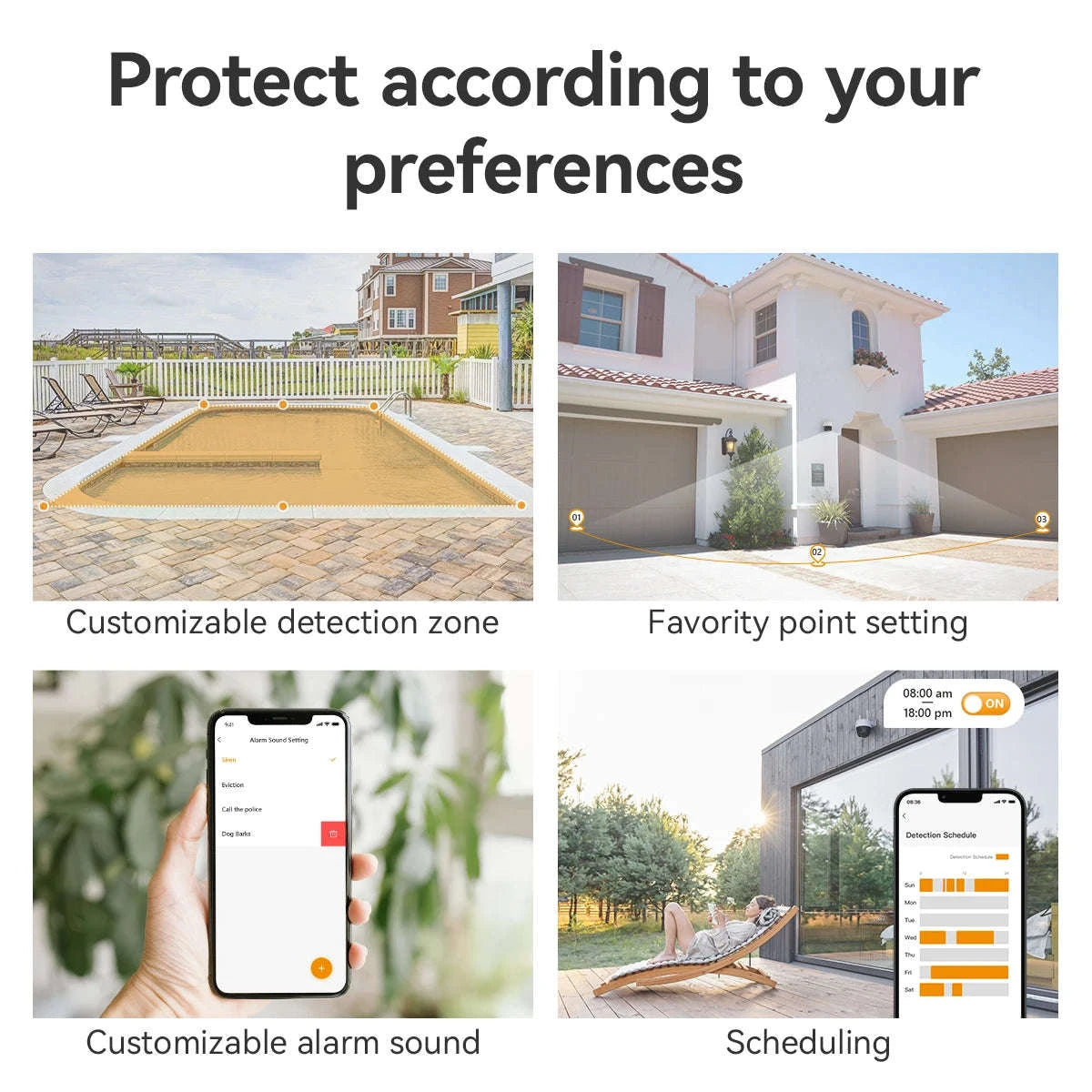 5MP Outdoor PTZ WiFi Security Camera 2-Pack with Night Vision-2PCS 5MP Camera / EU Plug / China Mainland
