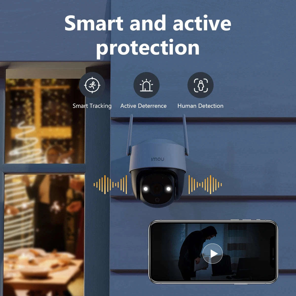 5MP Outdoor PTZ WiFi Security Camera 2-Pack with Night Vision-2PCS 5MP Camera / EU Plug / China Mainland