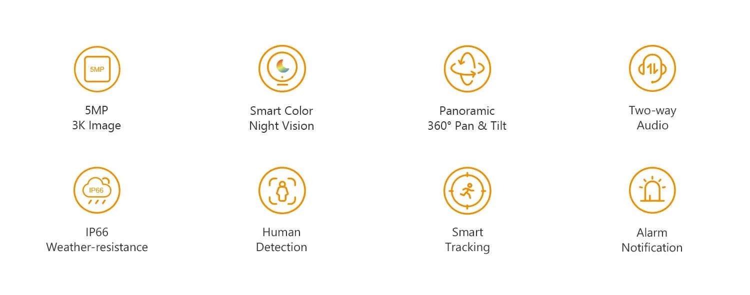 5MP Outdoor PTZ WiFi Security Camera 2-Pack with Night Vision-2PCS 5MP Camera / EU Plug / China Mainland