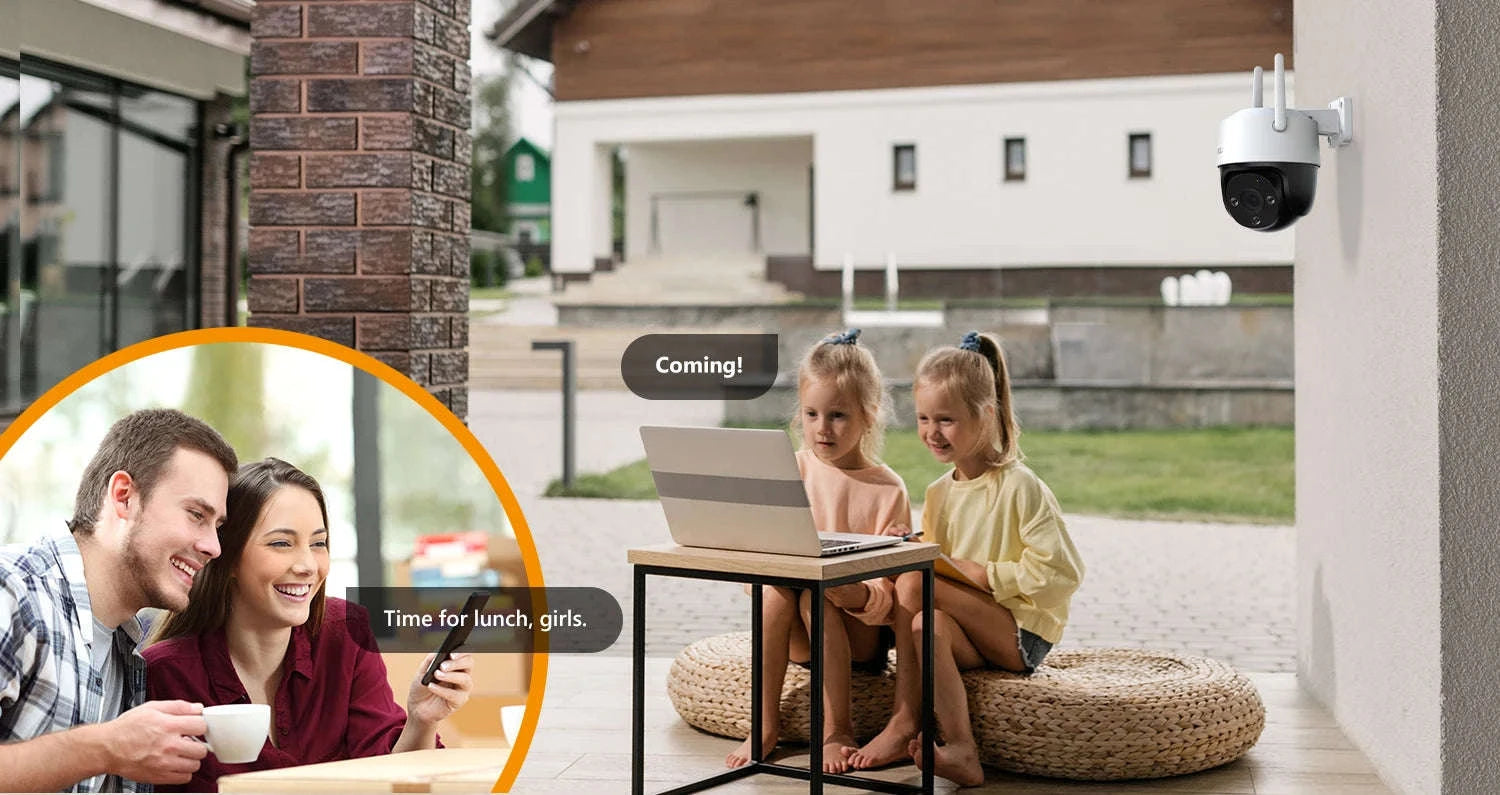 5MP Outdoor PTZ WiFi Security Camera 2-Pack with Night Vision-2PCS 5MP Camera / EU Plug / China Mainland