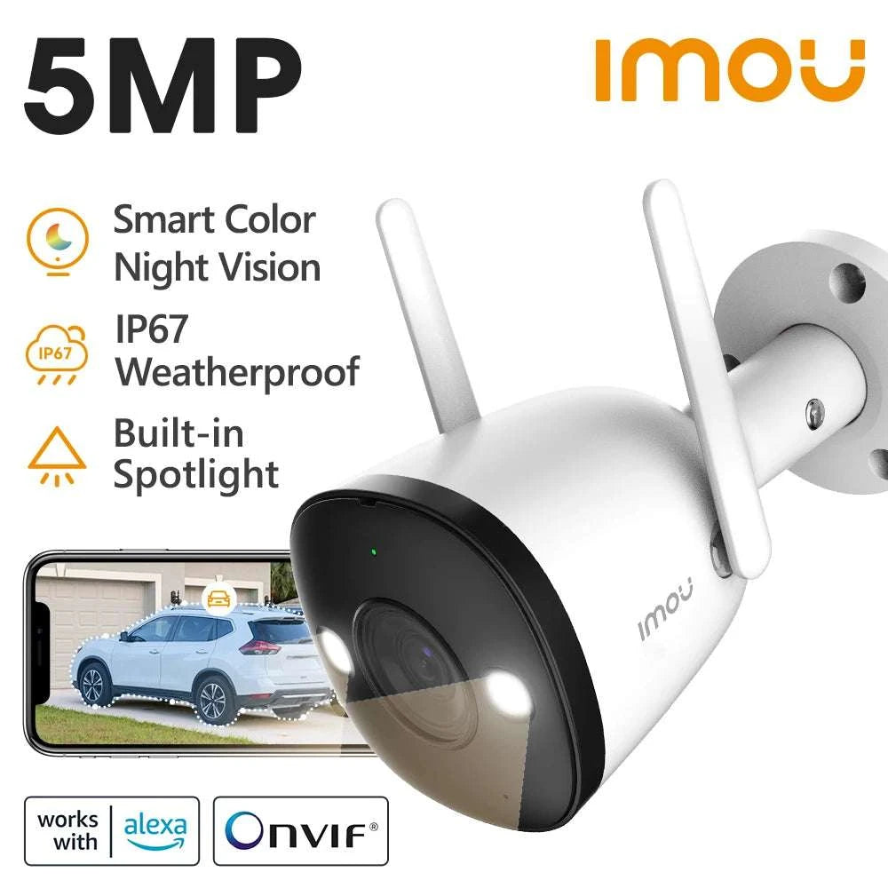 5MP Outdoor WiFi Security Camera with Spotlight & Human Detection-Bullet 2E 5MP / EU Plug / 3.6mm