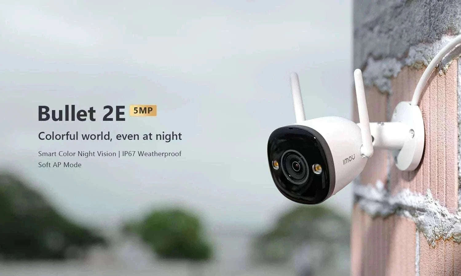 5MP Outdoor WiFi Security Camera with Spotlight & Human Detection-Bullet 2E 5MP / EU Plug / 3.6mm