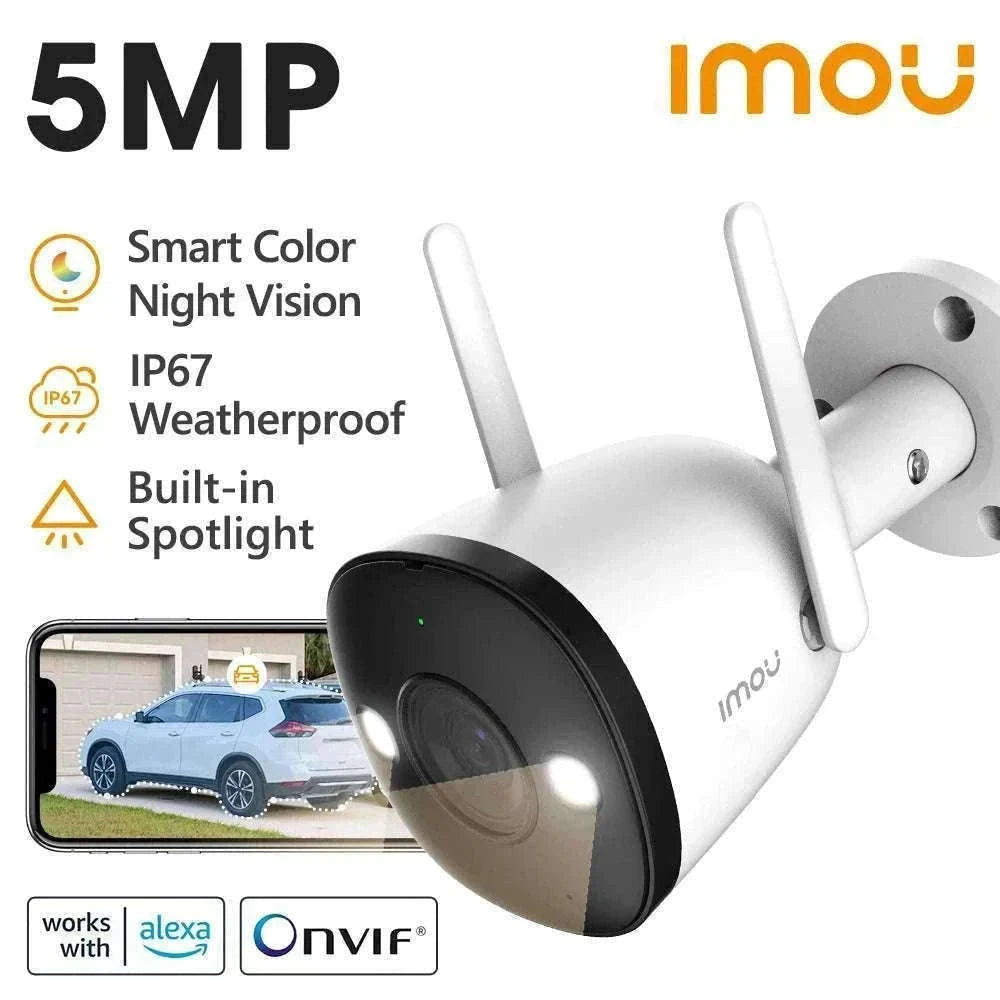 5MP Outdoor WiFi Security Camera with Spotlight & Human Detection-Bullet 2E 5MP / EU Plug / 3.6mm