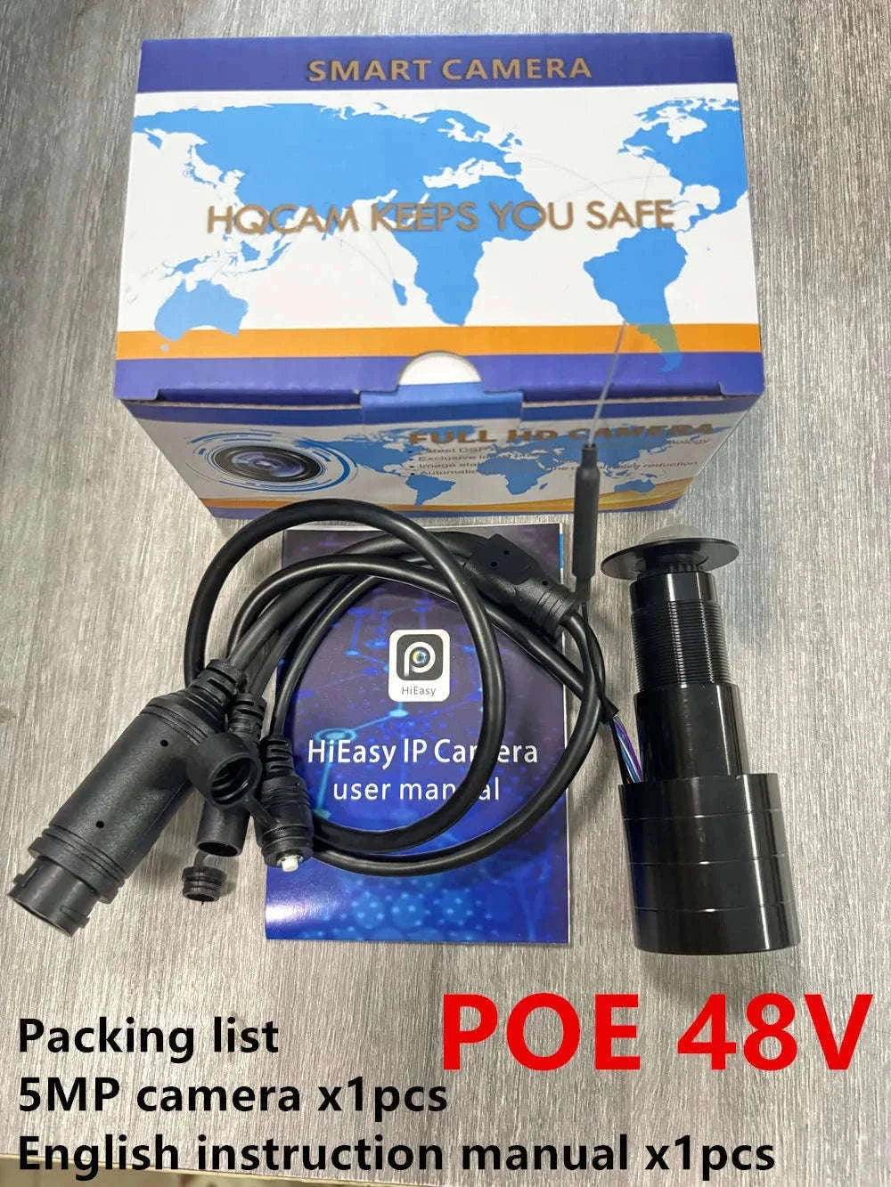 5MP Peephole IP Camera with Motion Detection and Alarm-wifi POE version
