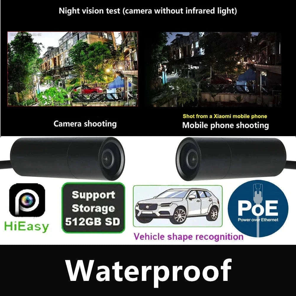 5MP POE Mini Bullet Security Camera with Smart Detection-WIFI Version / 4mm lens 90 Angle