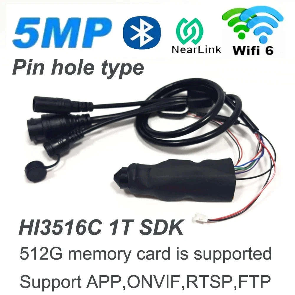 5MP WiFi Audio IP Camera Pinhole Security Module-wifi 3.7mm lens
