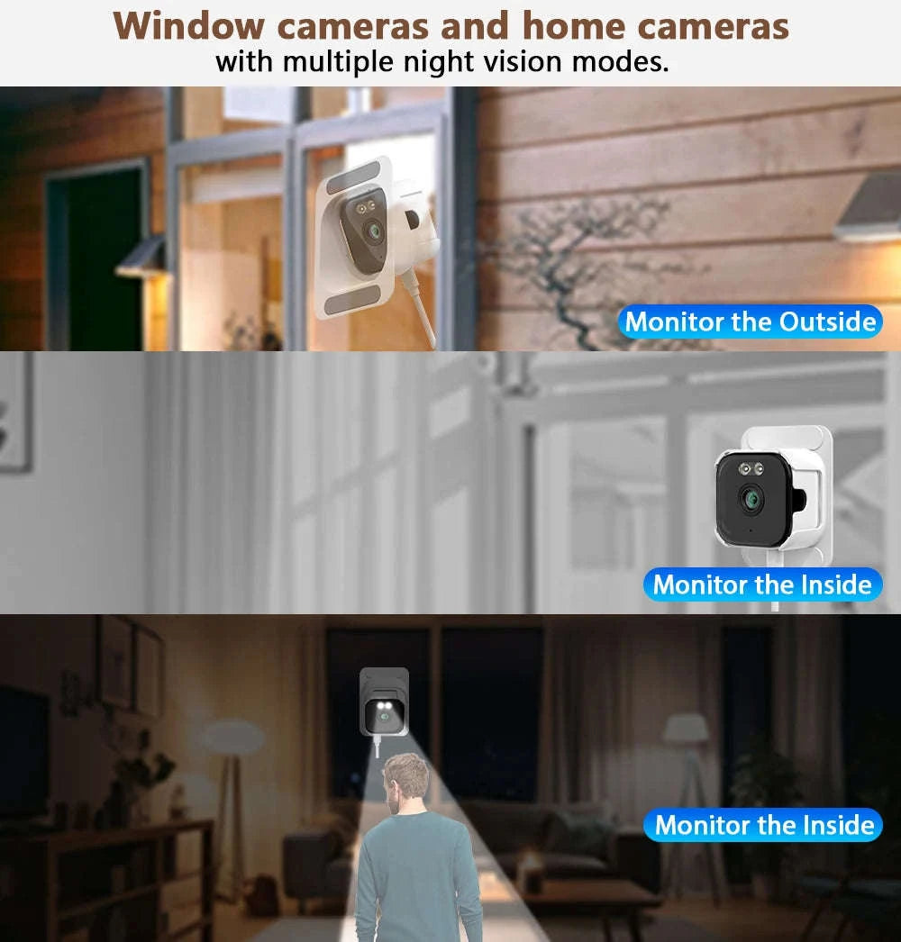 5MP Window Security Camera with 5GHz WiFi & Color Night Vision-1PCS 5MP Camera / US Plug / China Mainland