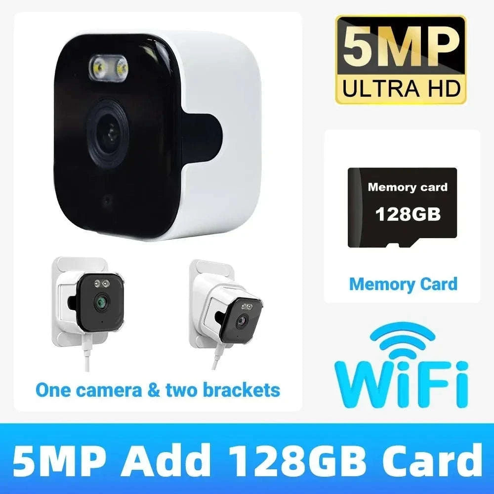 5MP Window Security Camera with 5GHz WiFi & Color Night Vision-1PCS 5MP Camera / US Plug / China Mainland