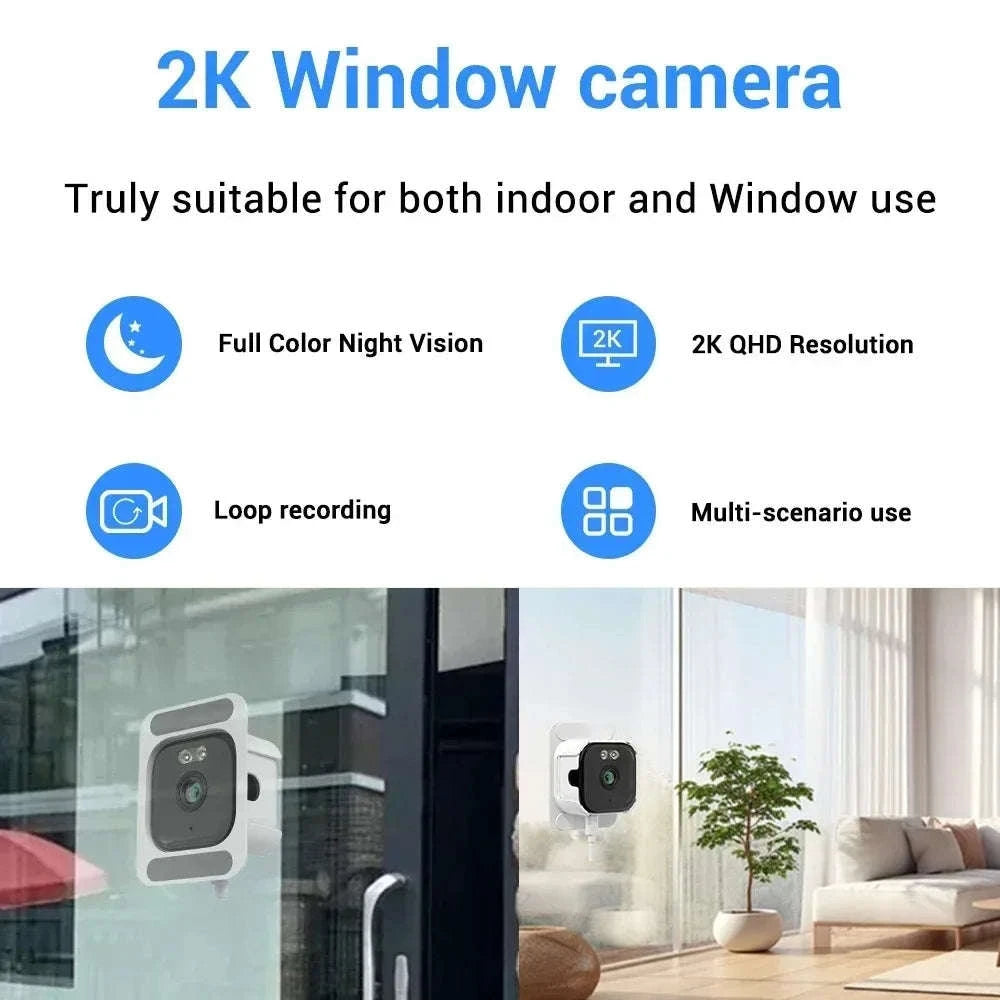 5MP Window Security Camera with 5GHz WiFi & Color Night Vision-1PCS 5MP Camera / US Plug / China Mainland