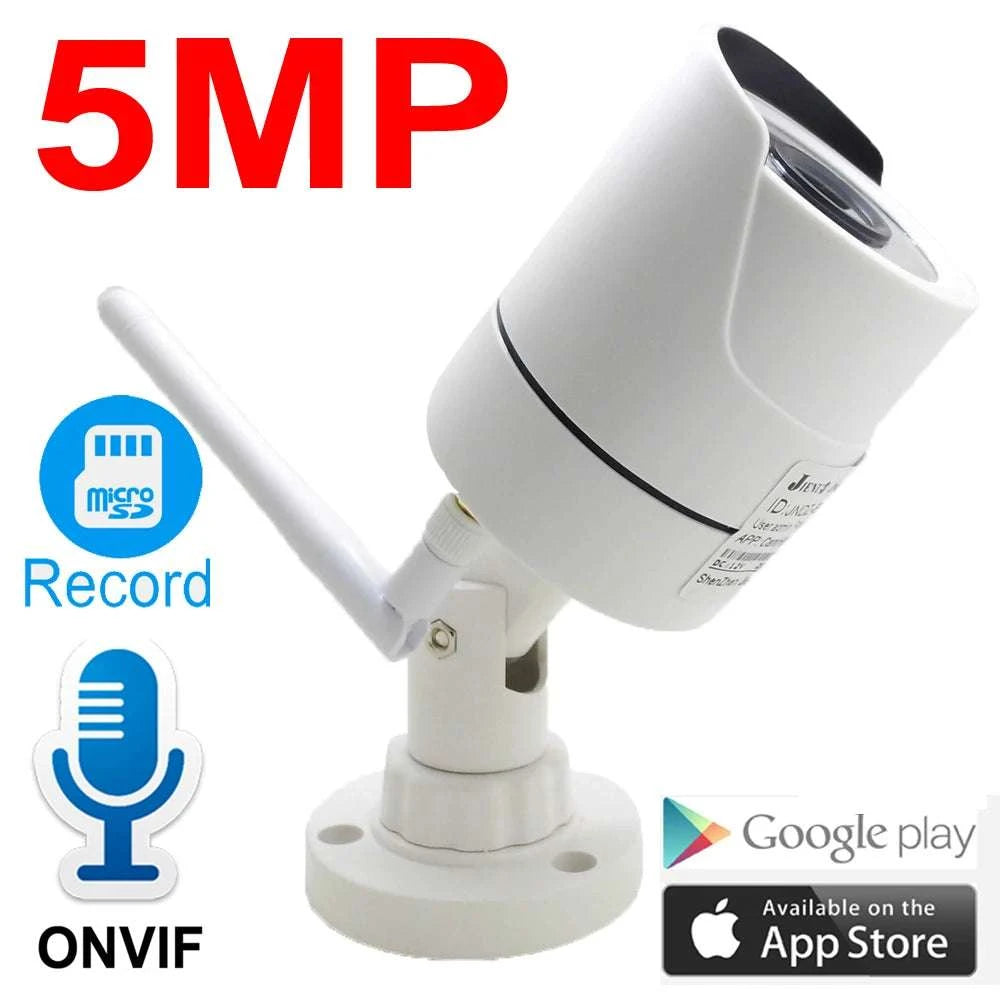 5MP Wireless Security Camera Outdoor WiFi Night Vision IP66-5MP Camera / UK Plug / 8mm