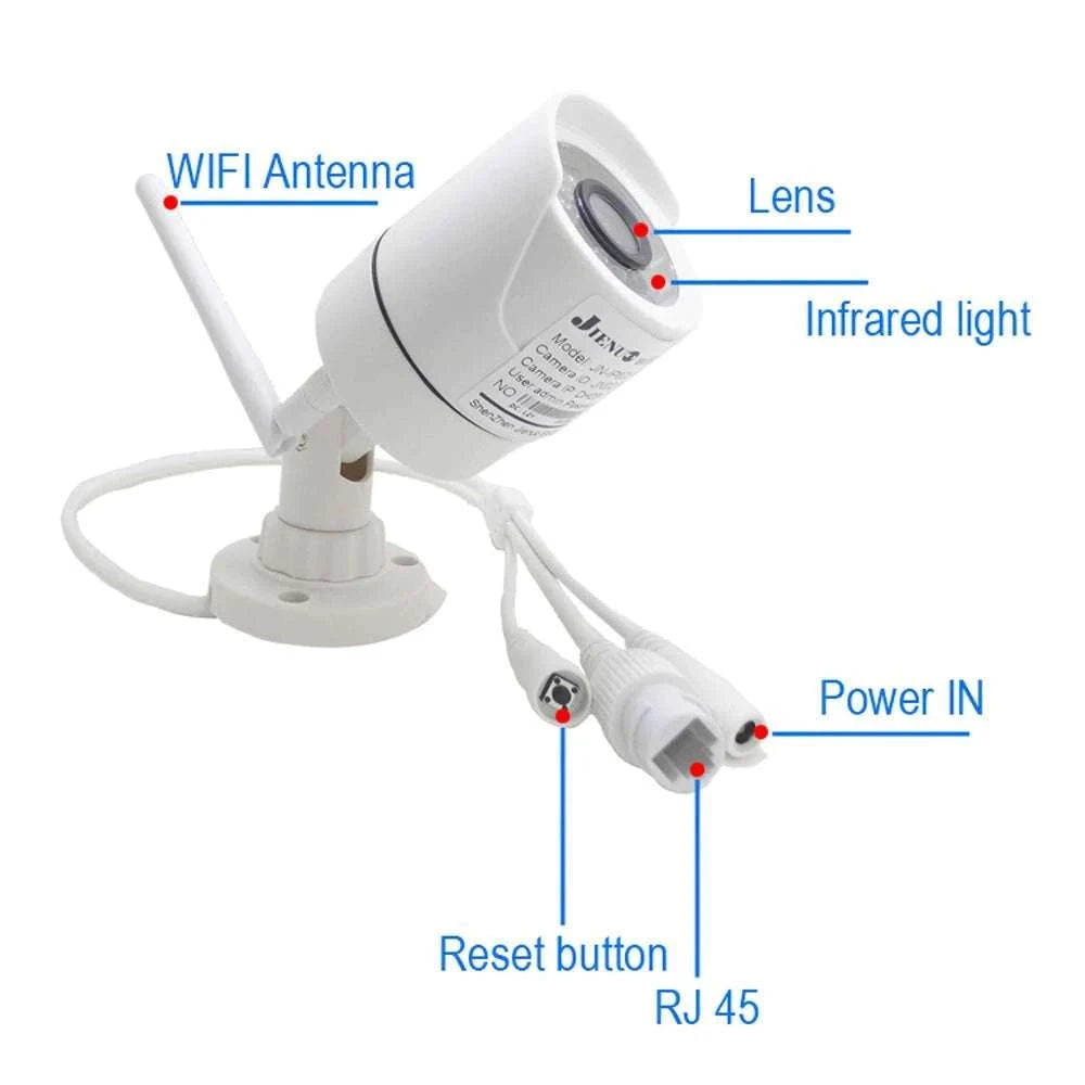 5MP Wireless Security Camera Outdoor WiFi Night Vision IP66-5MP Camera / UK Plug / 8mm