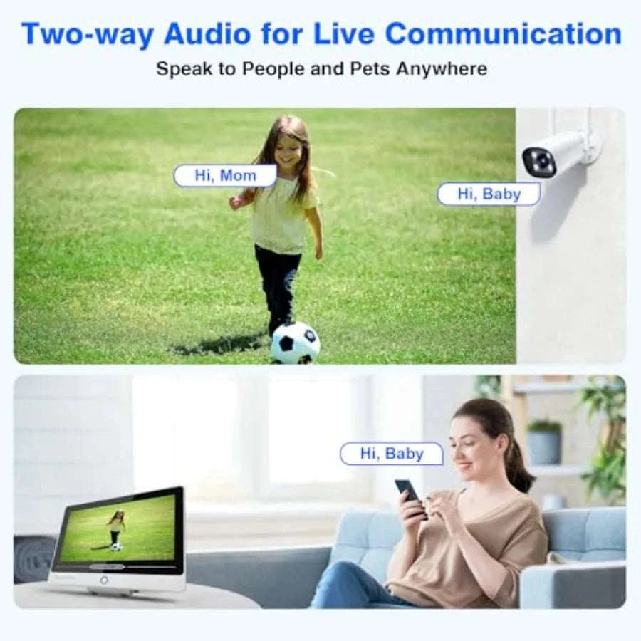 5MP Wireless Security Camera System with Human Detection-United States / FourCamera