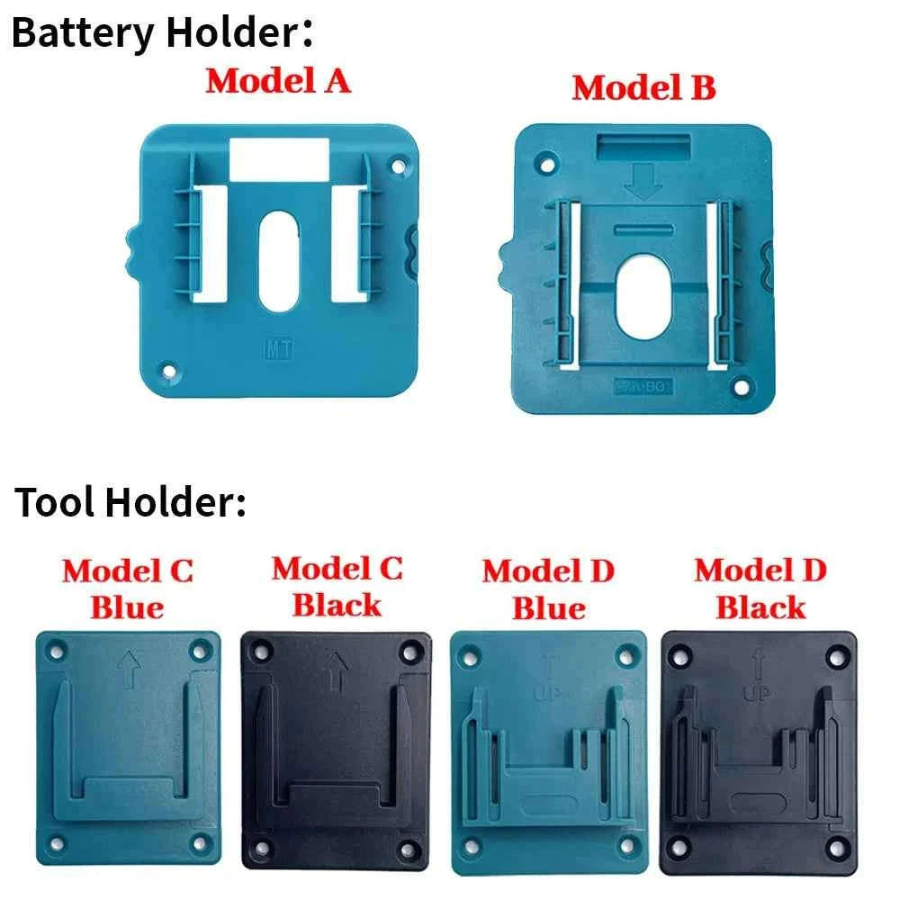 5PCS 18V Battery and Tool Holder Wall Mount Rack-Model B / China Mainland