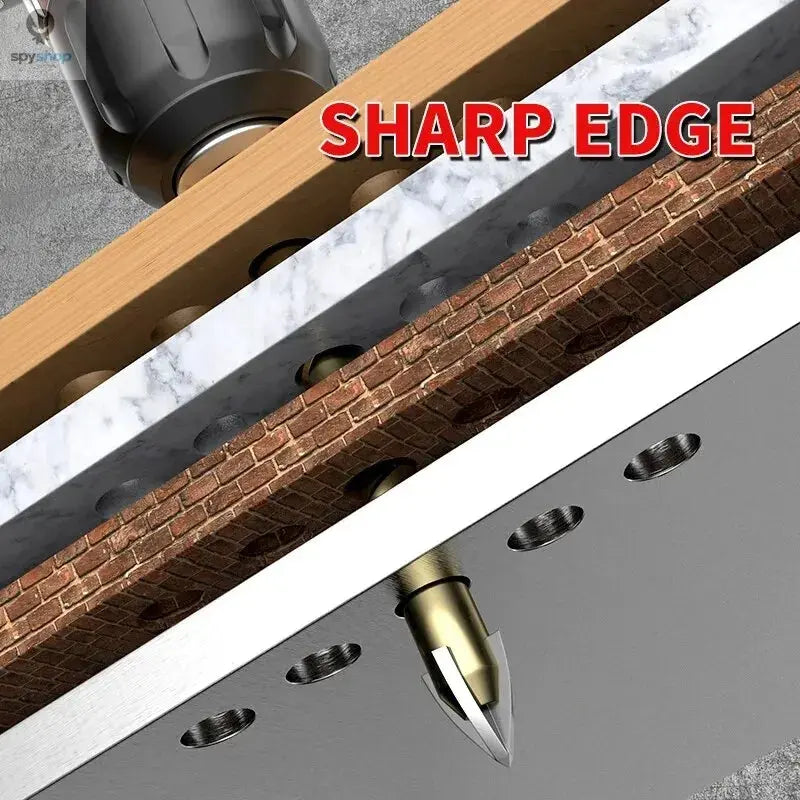 5pcs/7pcs 3-12mm Cross Hex Tile Drill Bit For Glass Concrete Ceramic Tile Hole Opener, Tungsten Carbide Hard Alloy Bits Set Tool