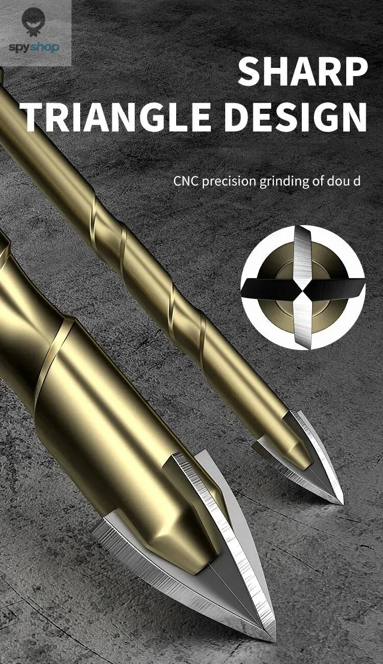 5pcs/7pcs 3-12mm Cross Hex Tile Drill Bit For Glass Concrete Ceramic Tile Hole Opener, Tungsten Carbide Hard Alloy Bits Set Tool