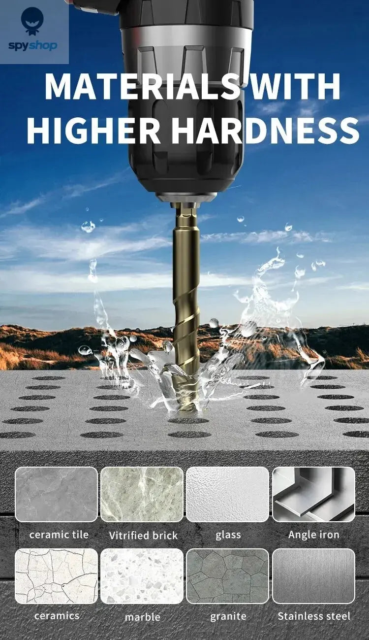 5pcs/7pcs 3-12mm Cross Hex Tile Drill Bit For Glass Concrete Ceramic Tile Hole Opener, Tungsten Carbide Hard Alloy Bits Set Tool