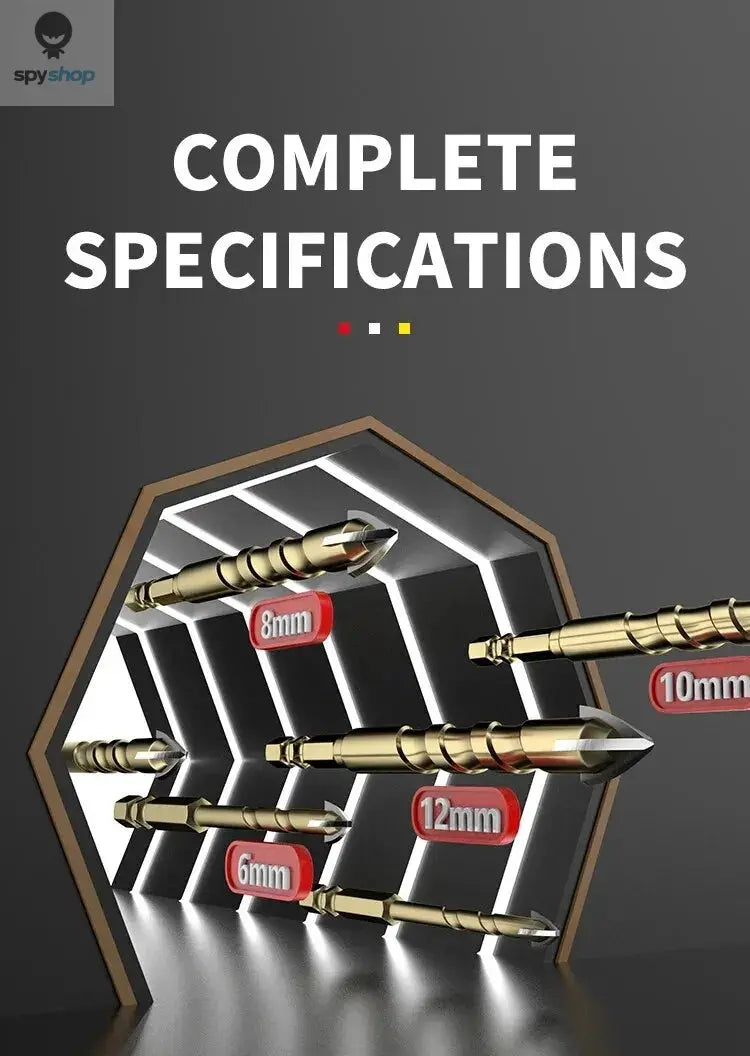 5pcs/7pcs 3-12mm Cross Hex Tile Drill Bit For Glass Concrete Ceramic Tile Hole Opener, Tungsten Carbide Hard Alloy Bits Set Tool