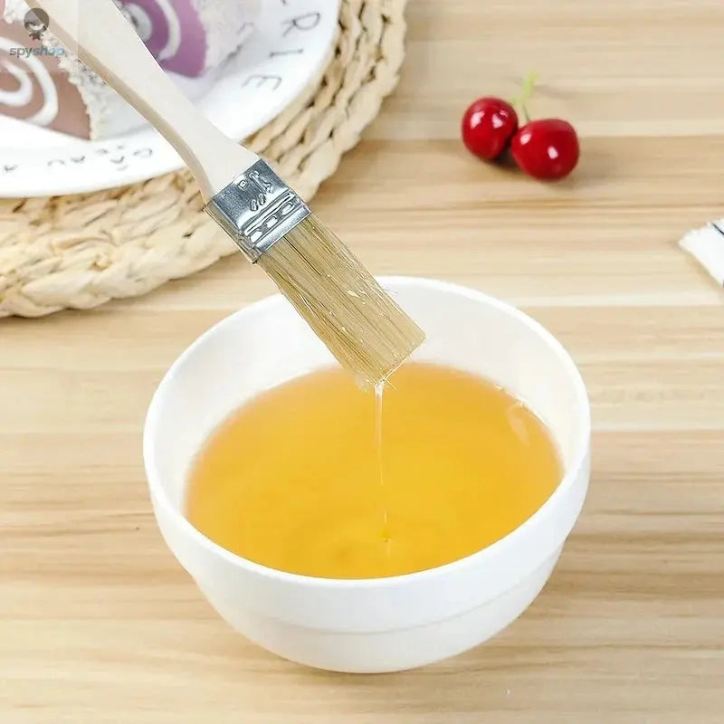 5pcs Paint Brush Wooden Handle BBQ Brush 1/2/4/5/6 Inch Soft Hair Painting Brushes for Wall and Furniture Paint Tool Set