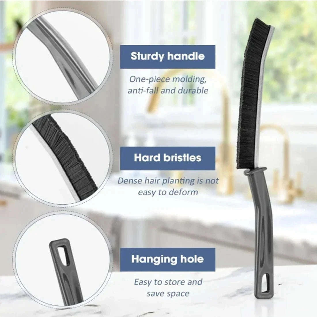 5PCS Crevice Cleaning Brush for Tile Grout and Tight Gaps-1PC
