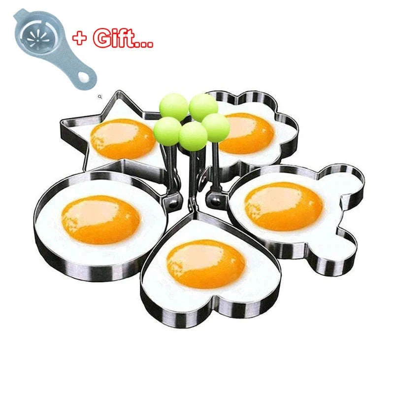 5pcs Stainless Steel Egg Mold Ring Set-5PCS