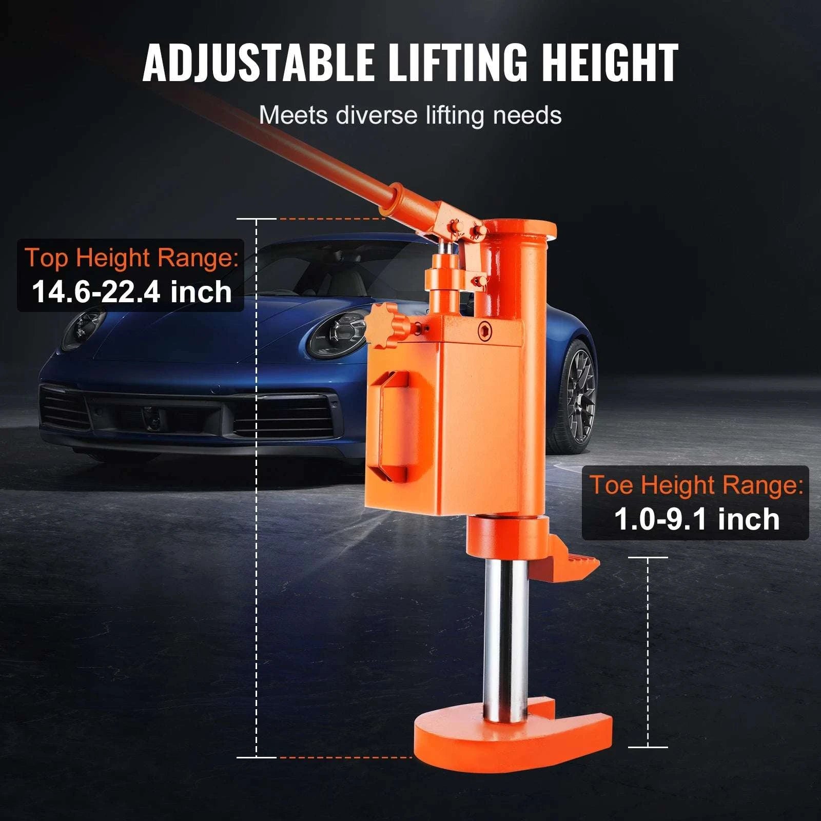 5T/10T Hydraulic Toe Jack with 360° Rotating Base for Machinery-United States